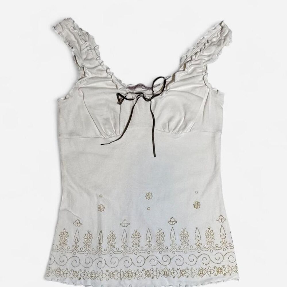 Y2K White Babydoll Tank